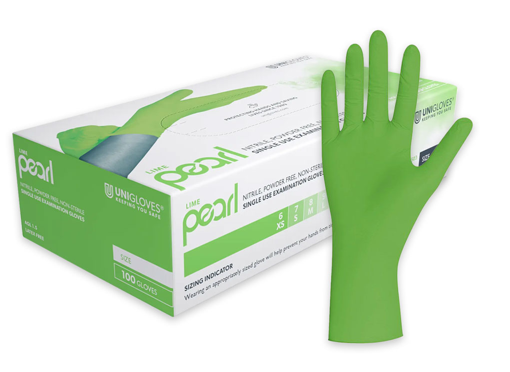 Unigloves Lime Pearl Nitrilhandschuhe