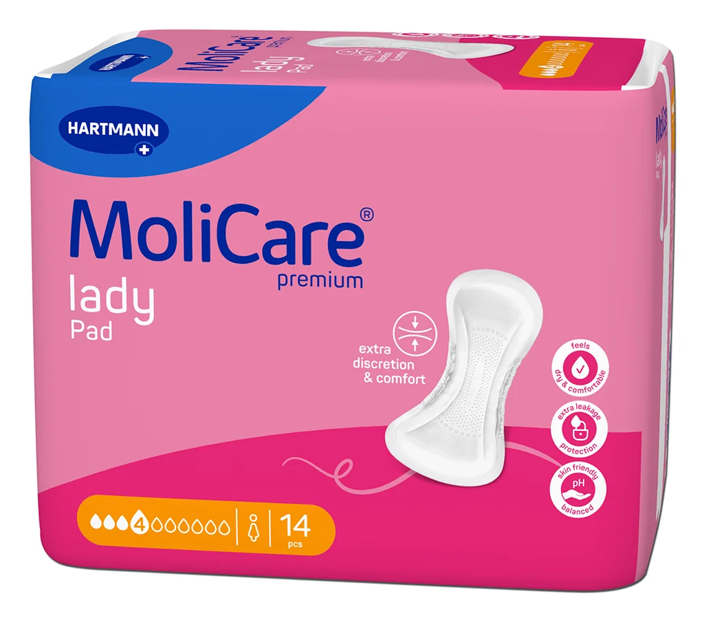 Einlagen für Frauen, Schutz und Sicherheit bei mittlerer Blasenschwäche MoliCare Premium lady pad 4