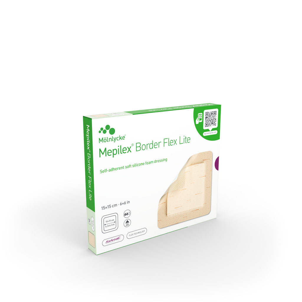 Mölnlycke Mepilex Border Flex Lite Silikon-Schaumverband mit Haftrand