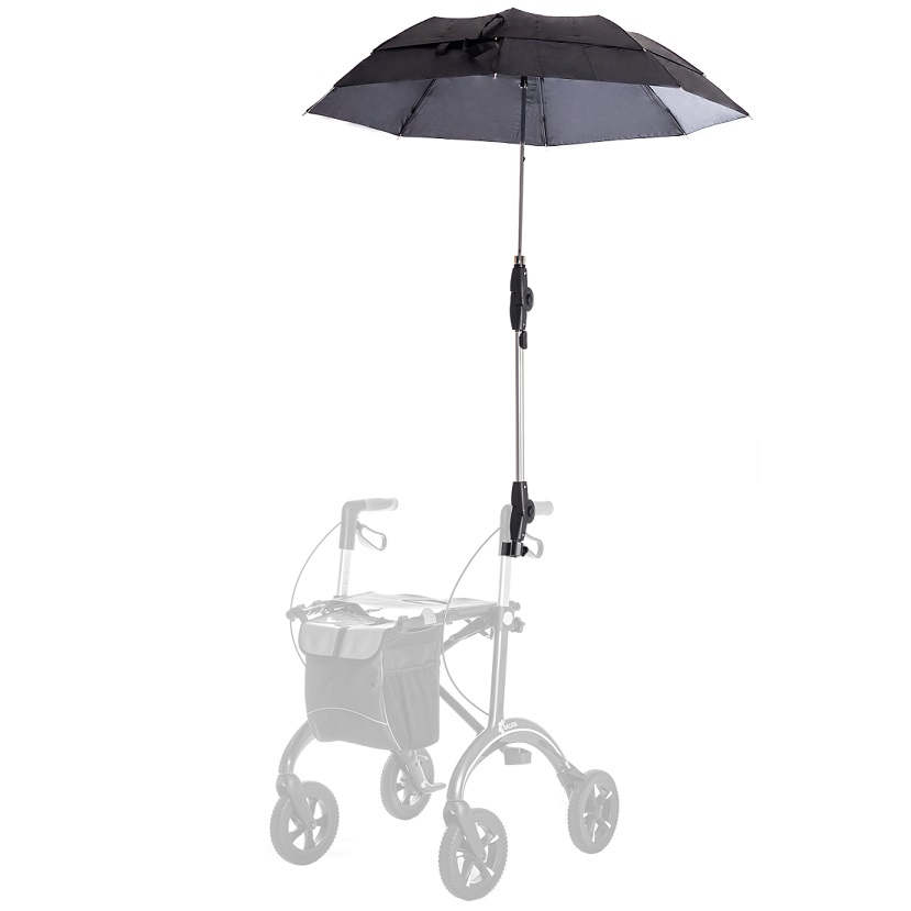 Regenschirm mit Halter für Rollator Carbon