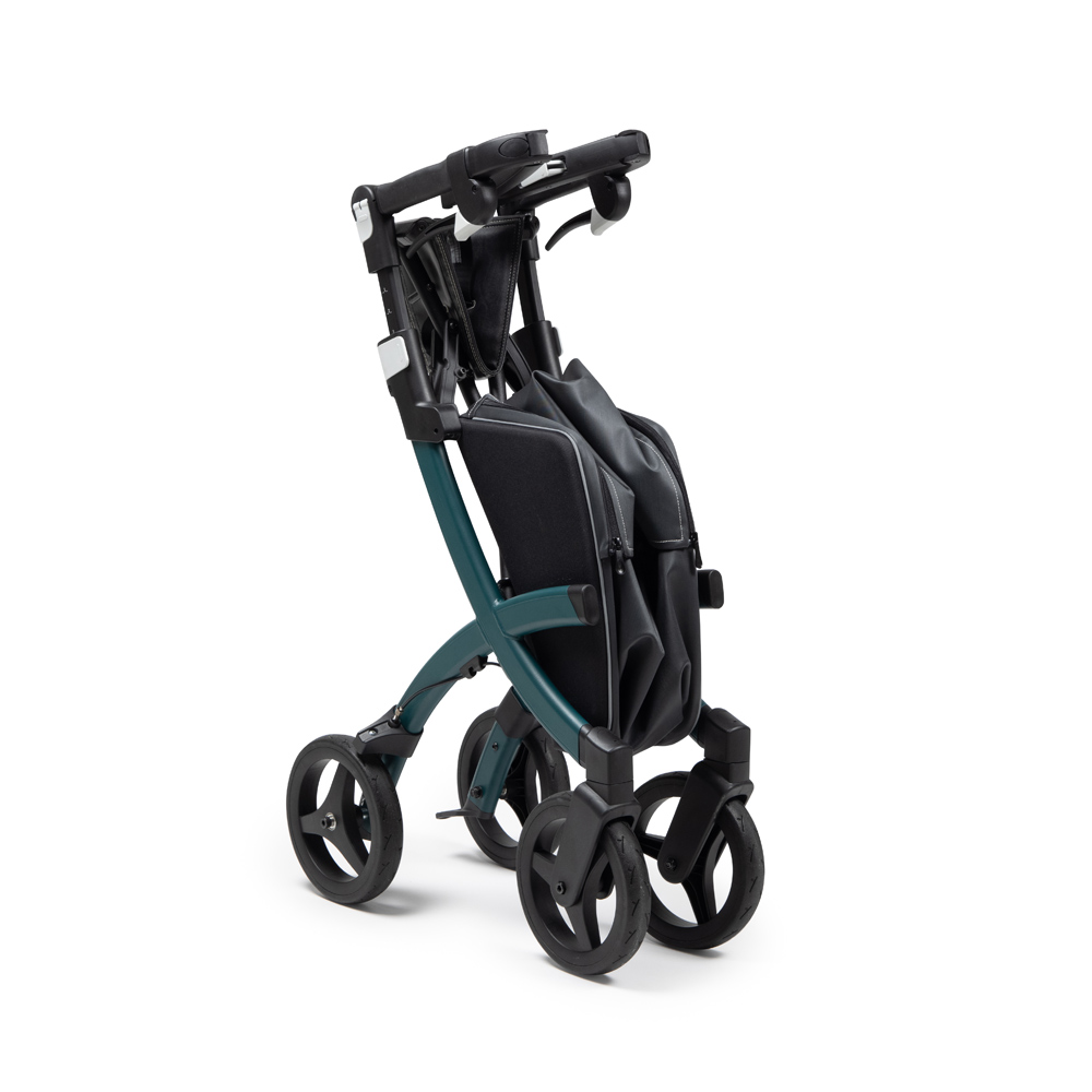 Rollz Flex 2 Rollator Grün zusammengeklappt