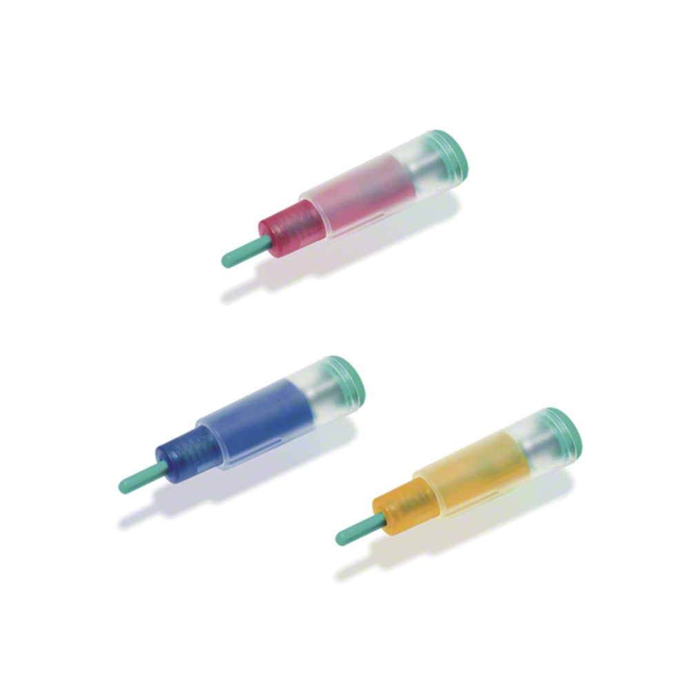 Rote,gelbe und Blaue Solofix® Safety Sicherheitslanzetten von B. Braun für die klinische Blutentnahme