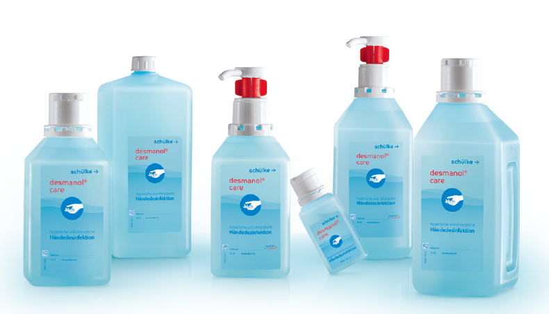 desmanol care Händedesinfektion von schülke in 100 ml, 500 ml und 1 Liter