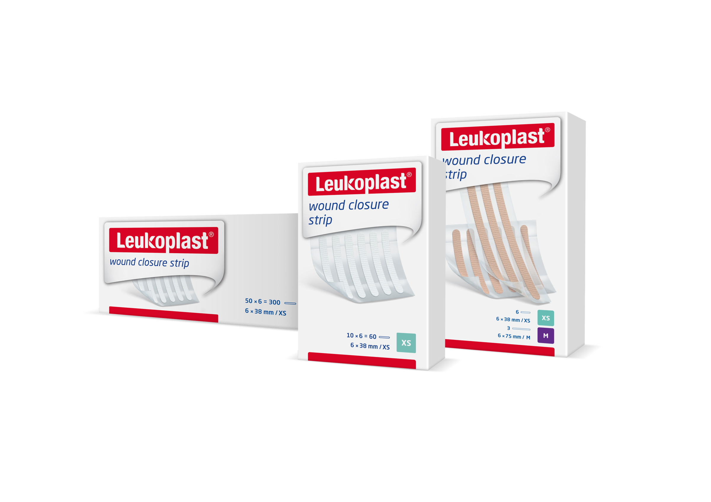 Leukoplast® wound closure strip, 50 Peelbeutel, beige