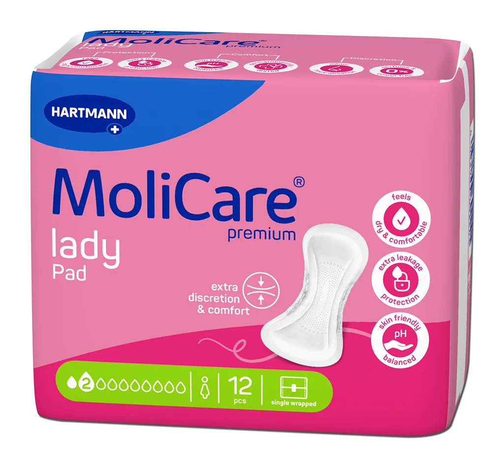 Einlagen für Frauen, Schutz und Sicherheit bei leichter Blasenschwäche MoliCare Premium lady pad 2