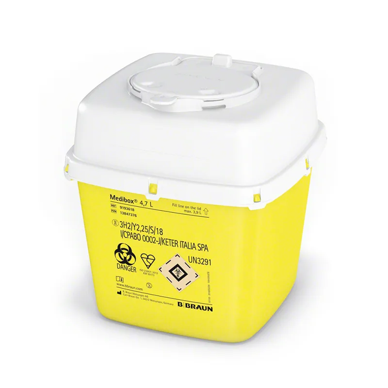 B. Braun Medibox® Kanülenabwurfbehälter 4,7 Liter B. Braun Medibox® Kanülenabwurfbehälter 4,7 Liter