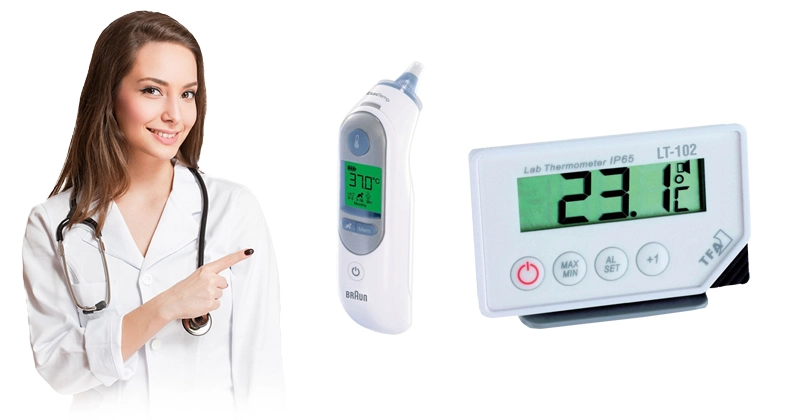 Thermometer für Kühlschänke oder zur Temeraturbestimmung am Patienten