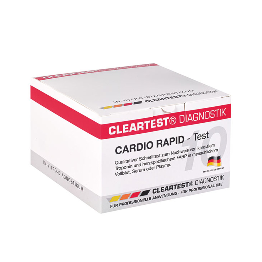 Cleartest Cardio rapid Testkassette zum Nachweis kardiologischer Marker