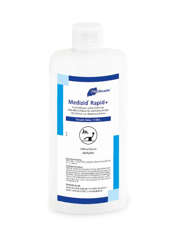 18x 500 ml Flasche Medizid Rapid Optima Schnelldesinfektion/Flächendesinfektion, Viruzid, gelistet und zertifiziert (18er Multipack 18x 500 ml Flasche Medizid Rapid Optima Schnelldesinfektion/Flächendesinfektion, Viruzid, gelistet und zertifiziert (18er Multipack