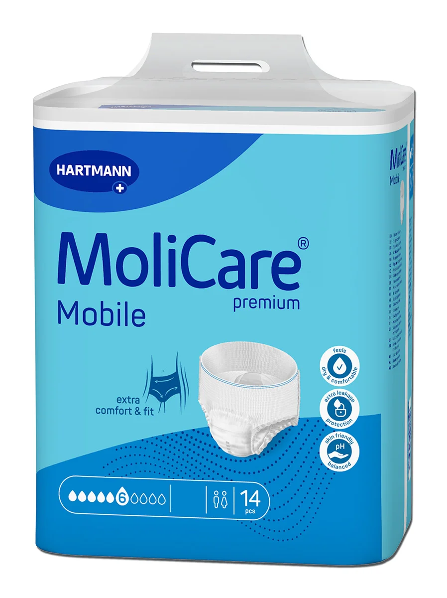 Ansicht der Einzelverpackung MoliCare Premium Mobile 6 Tropfen Windelpants