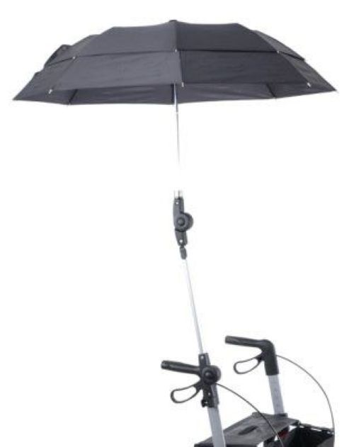 Rehasense Regenschirm mit Halterung und Multifunktionsarm für Rollatoren