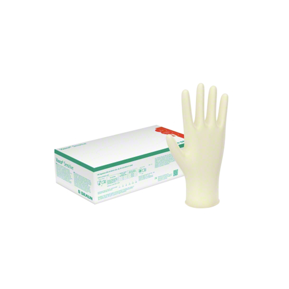 Braun Vasco Sensitive - Latex Handschuhe puderfrei (100 Stk.)