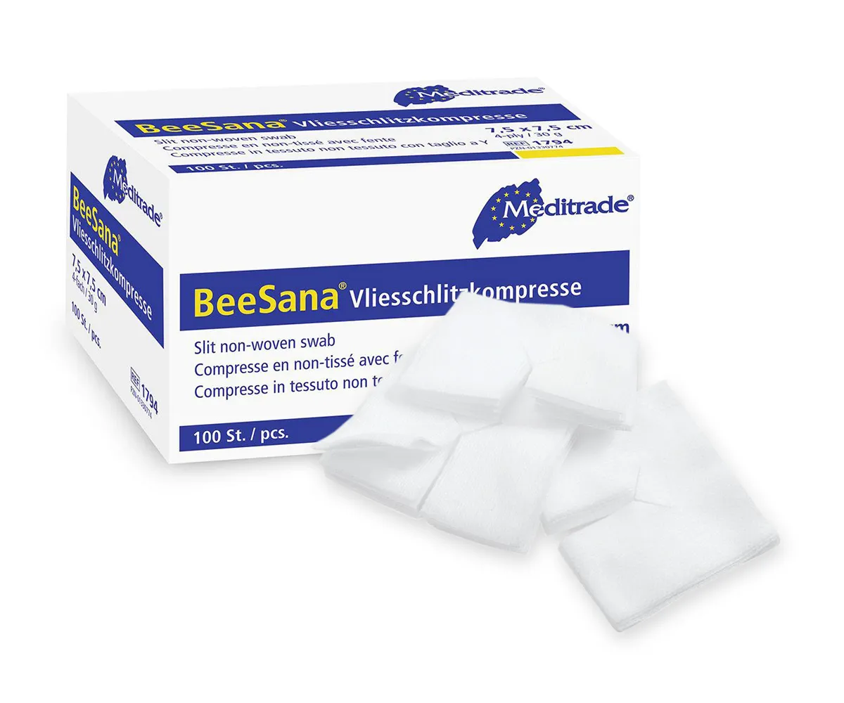 BeeSana® Vliesschlitzkompresse mit Y-Schnitt, steril 