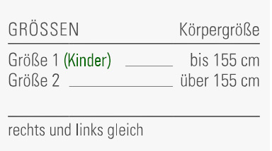 Größentabelle der BORT Malleo Stabil Soft