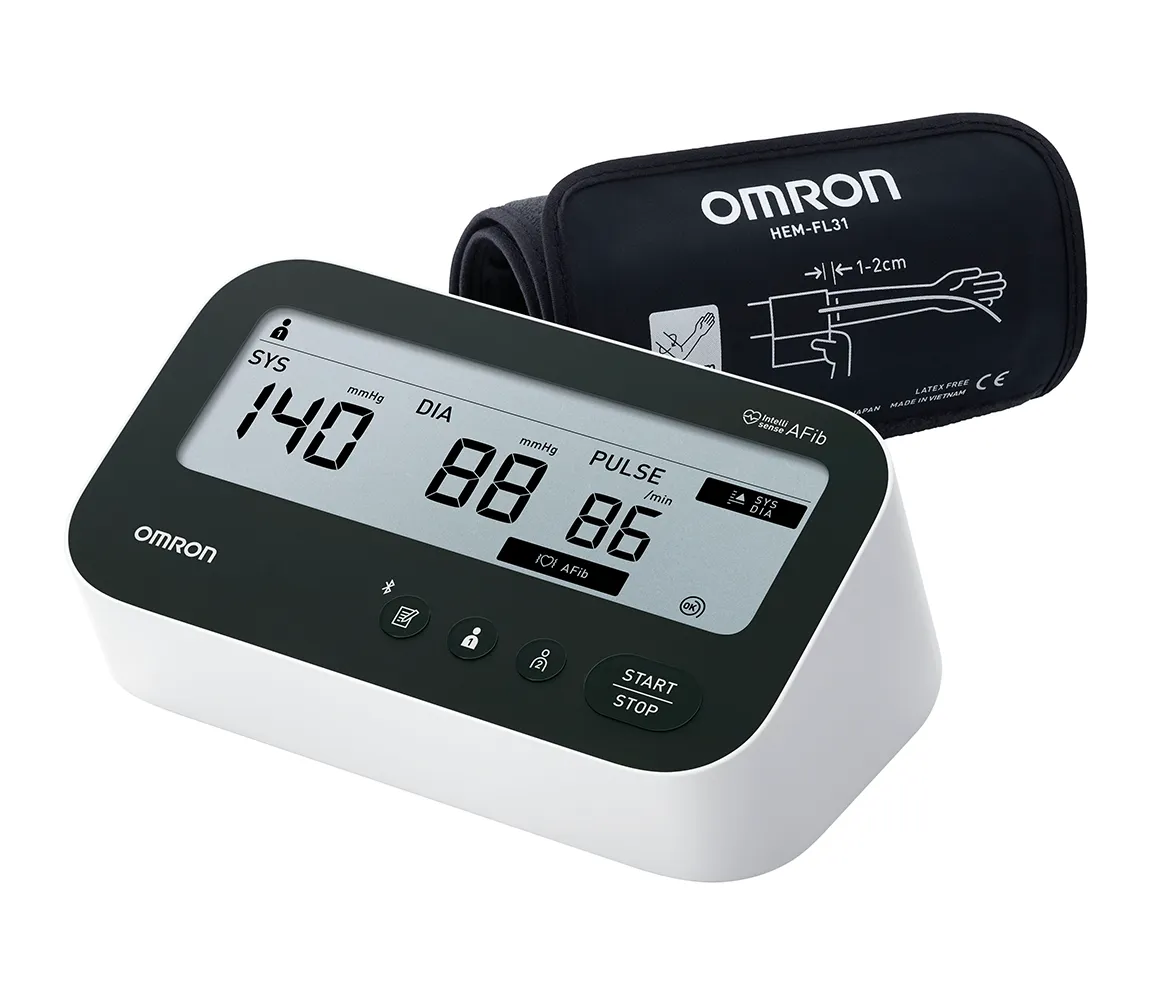 Produktbild von Omron M4 AFib Blutdruckmessgerät mit Manschette