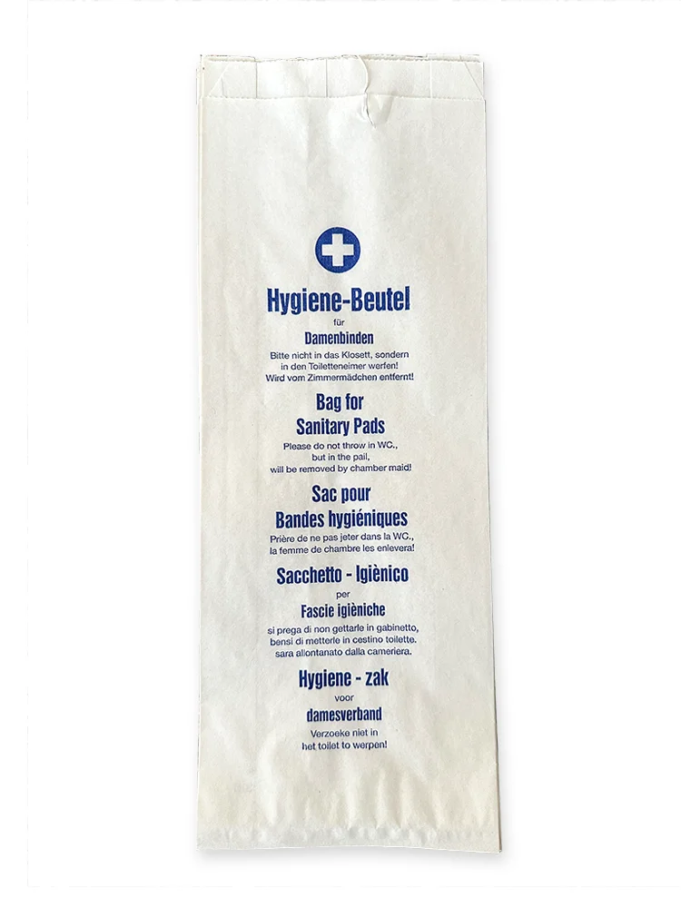 Hygienebeutel aus Papier für die diskrete, hygienische Entsorgung von Damenhygieneprodukte Hygienebeutel aus Papier