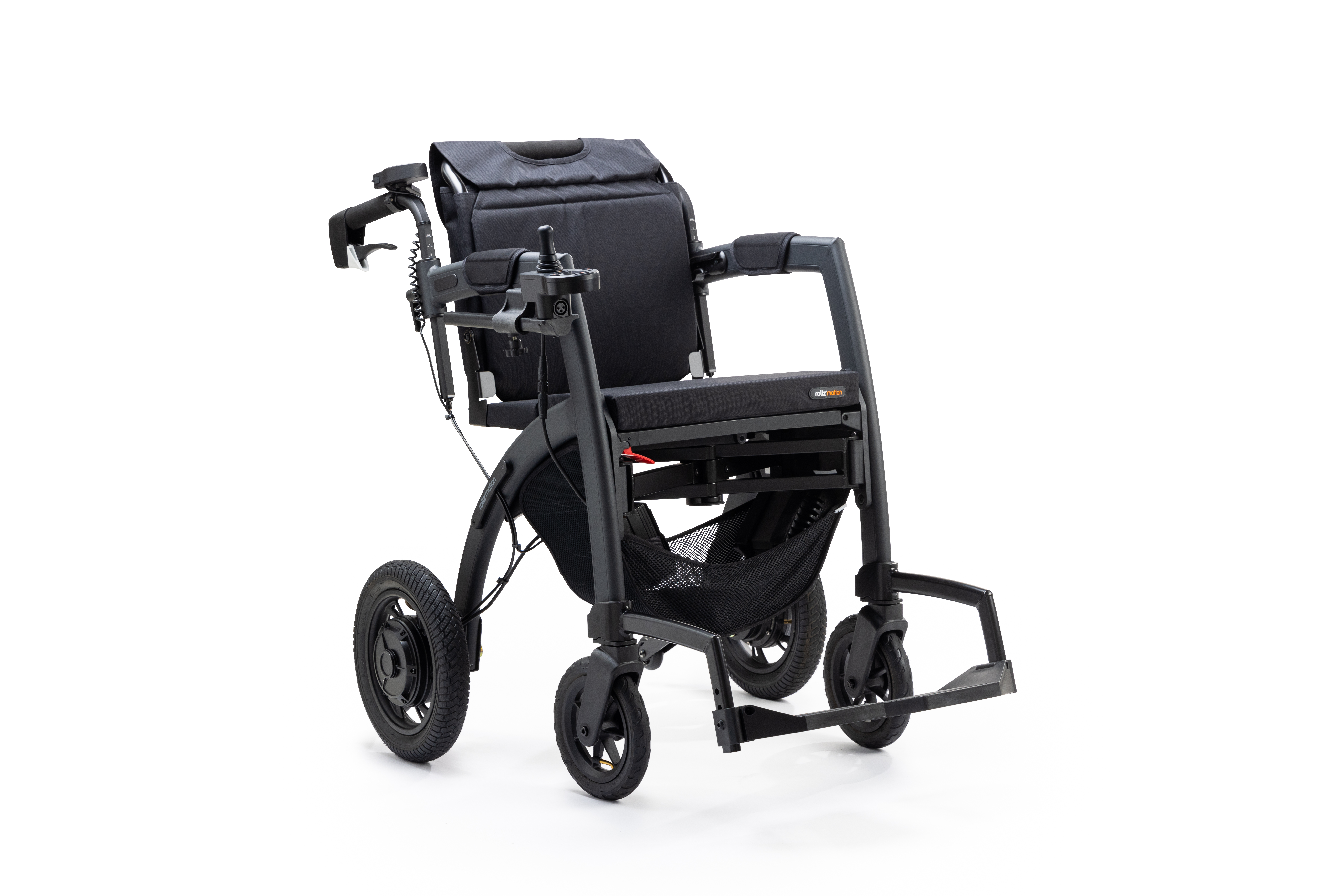 Ansicht des Rollz Motion Electric Rollstuhl Rollz Motion Electric, zum Rollstuhl umgebaut